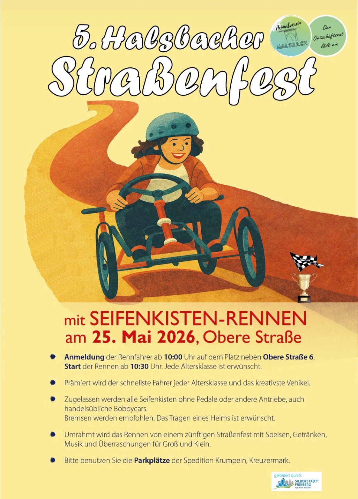 5. Halsbacher Straßenfest mit Seifenkisten-Rennen